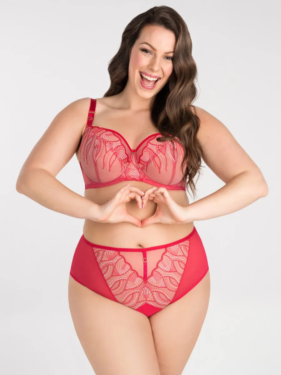Red Lace Bra Gorsenia K828 – Deep Cup Support