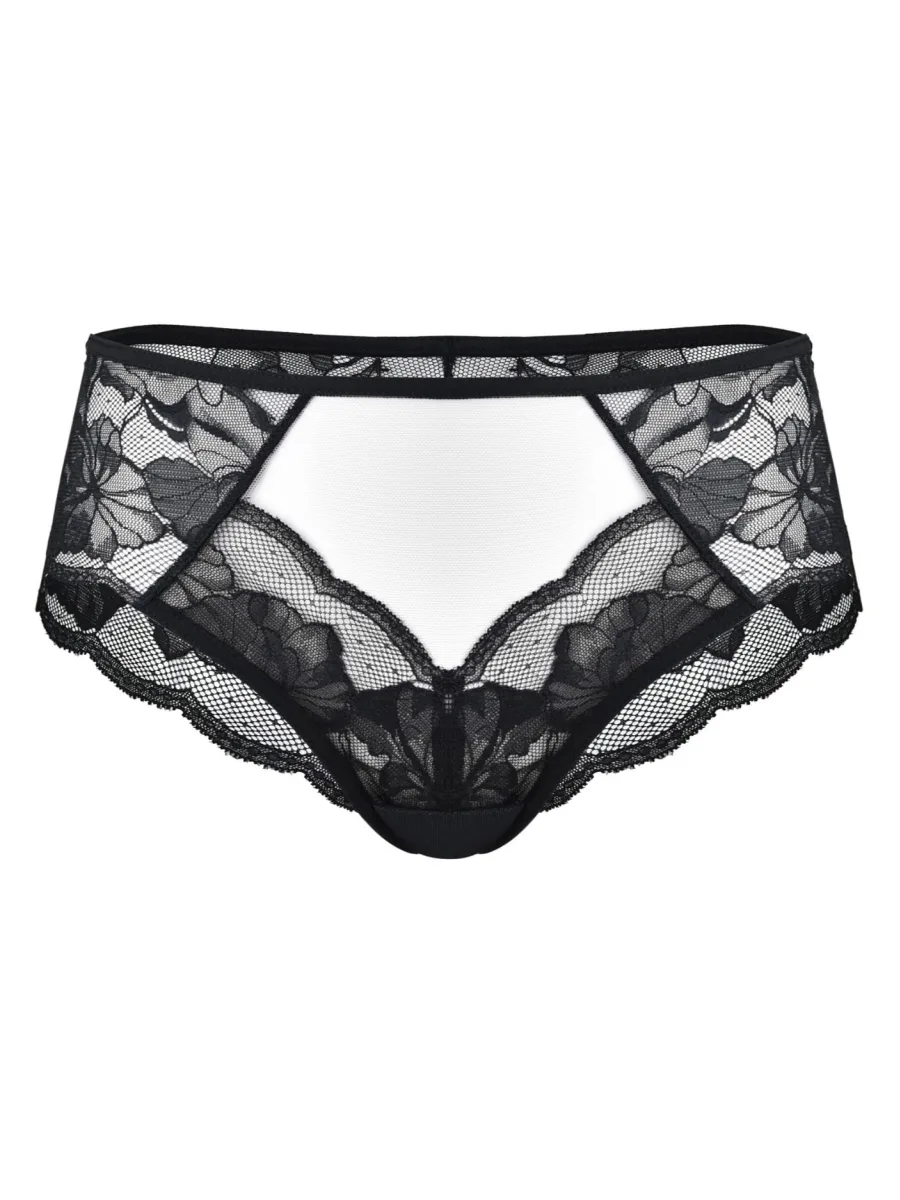 Brazilian Panties Lace Back Mediolano Amelia 19201/II – Jet Black