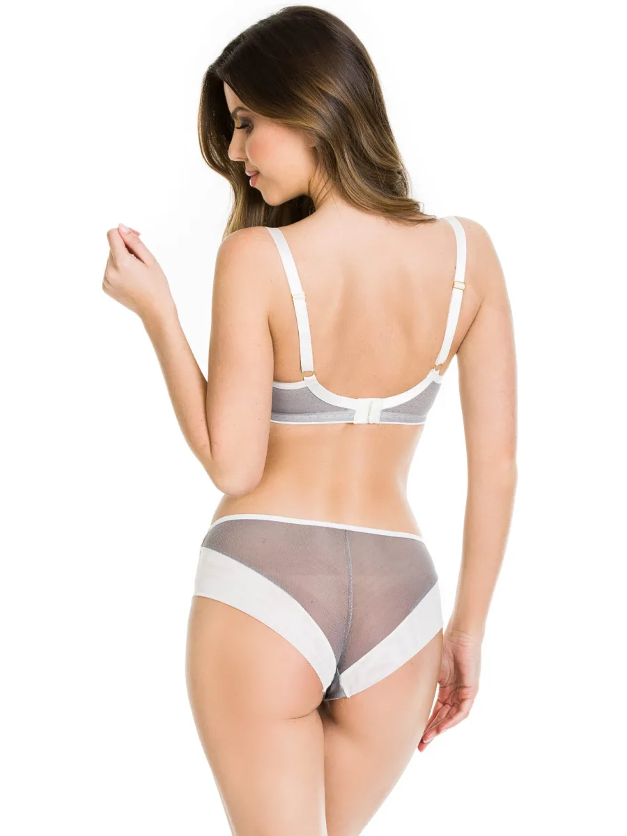 Elegante Boyshort-Panty mit Bunter Stickerei Mediolano Ida 19158