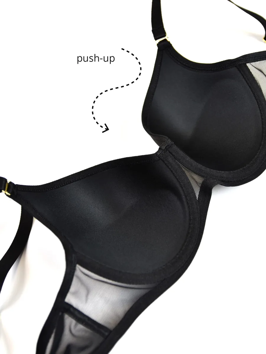 Push-Up Bra Lift Support Mediolano Queen – Jet Black