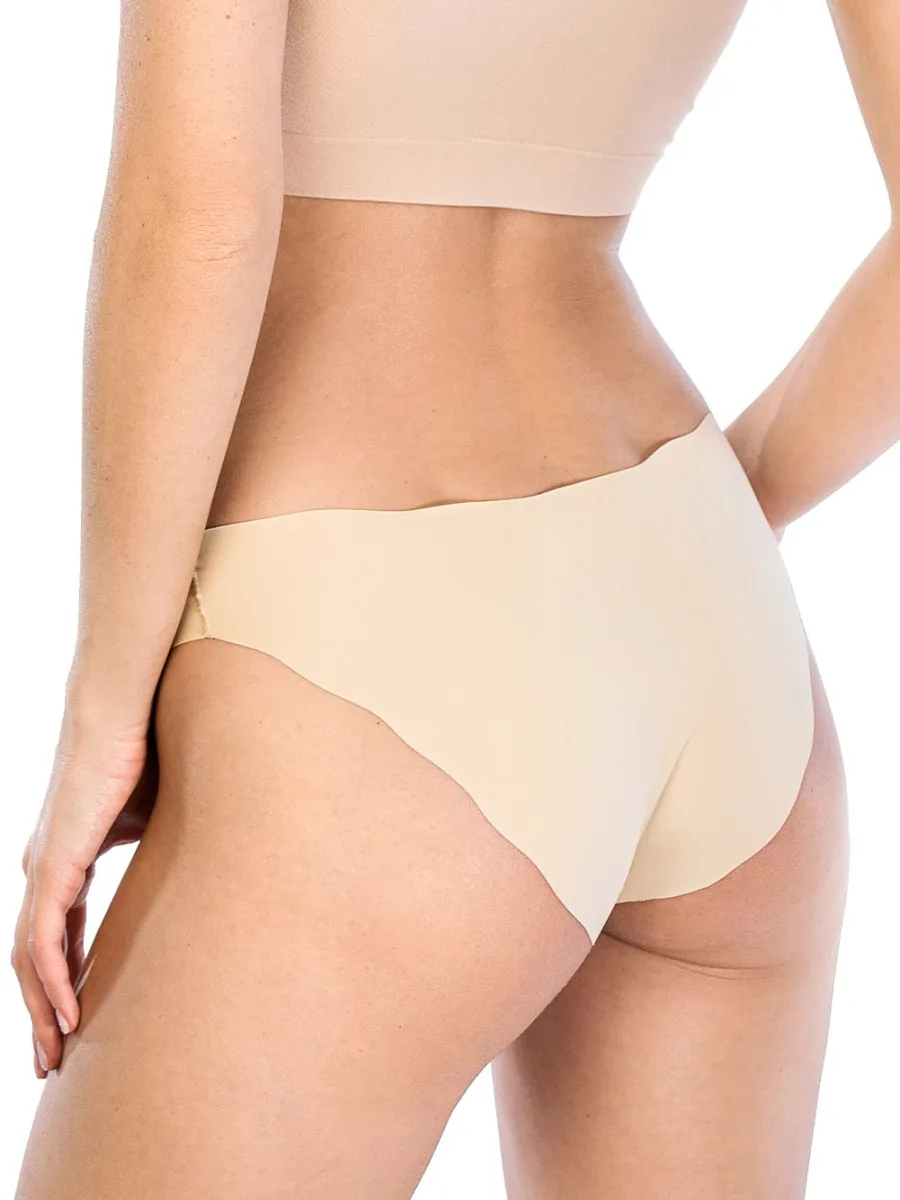 Nahtloser Glatter Mini-Bikini-Slip Mediolano Sens Beige 13004