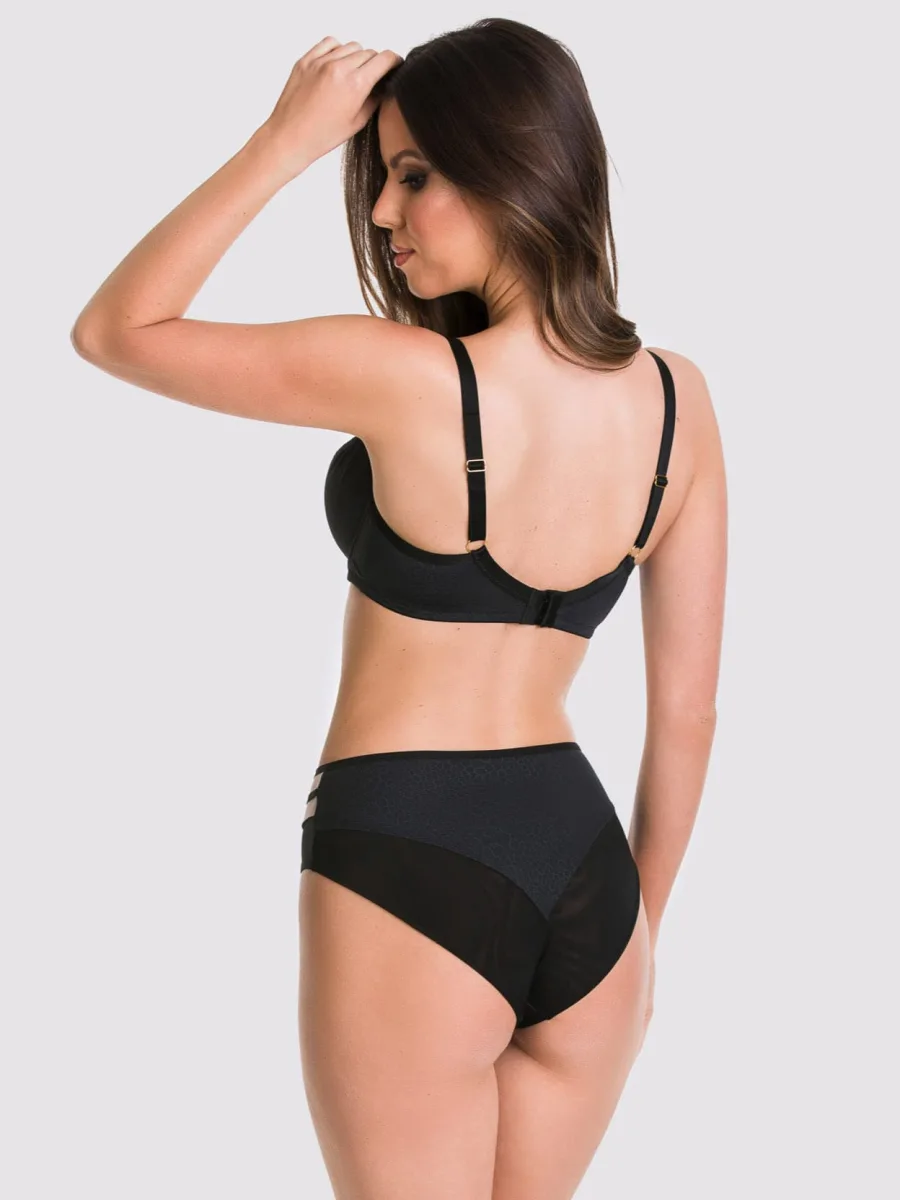 Soft Cup Bra Textured Snakeskin Mediolano Proudence – Jet Black