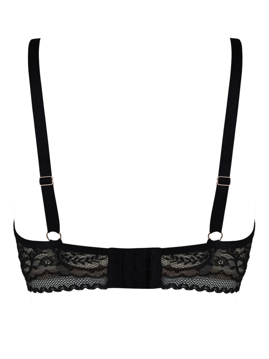Soft Cup Underwired Bralette Longline Mediolano Feel – Jet Black Support