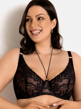 Soft Cup with Choker Mediolano 19235 Magic – Jet Black Lace