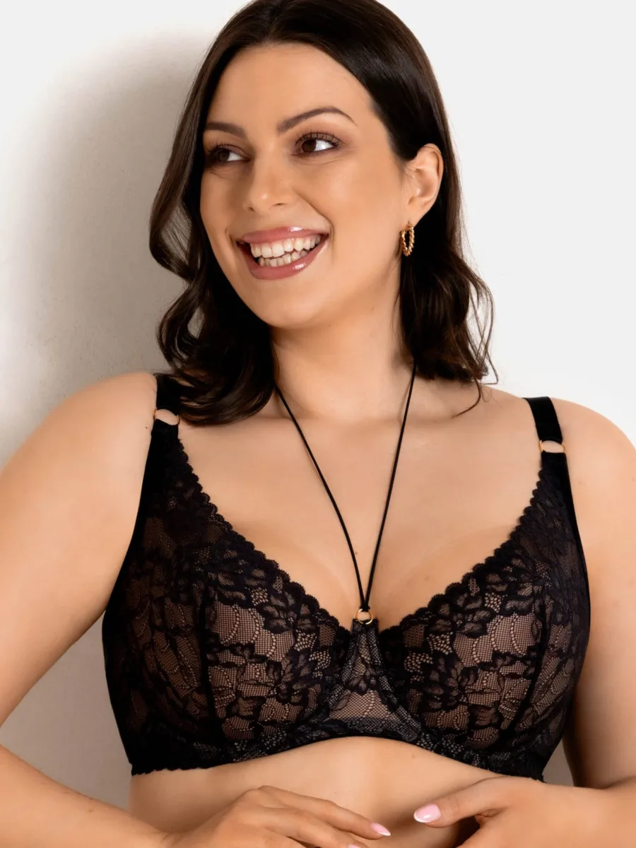 Soft Cup with Choker Mediolano 19235 Magic – Jet Black Lace