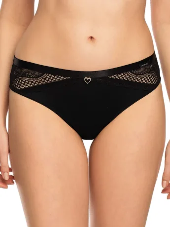 Black Lace Brazilian Panties Mefemi Clarisa – Seductive Sheer Back