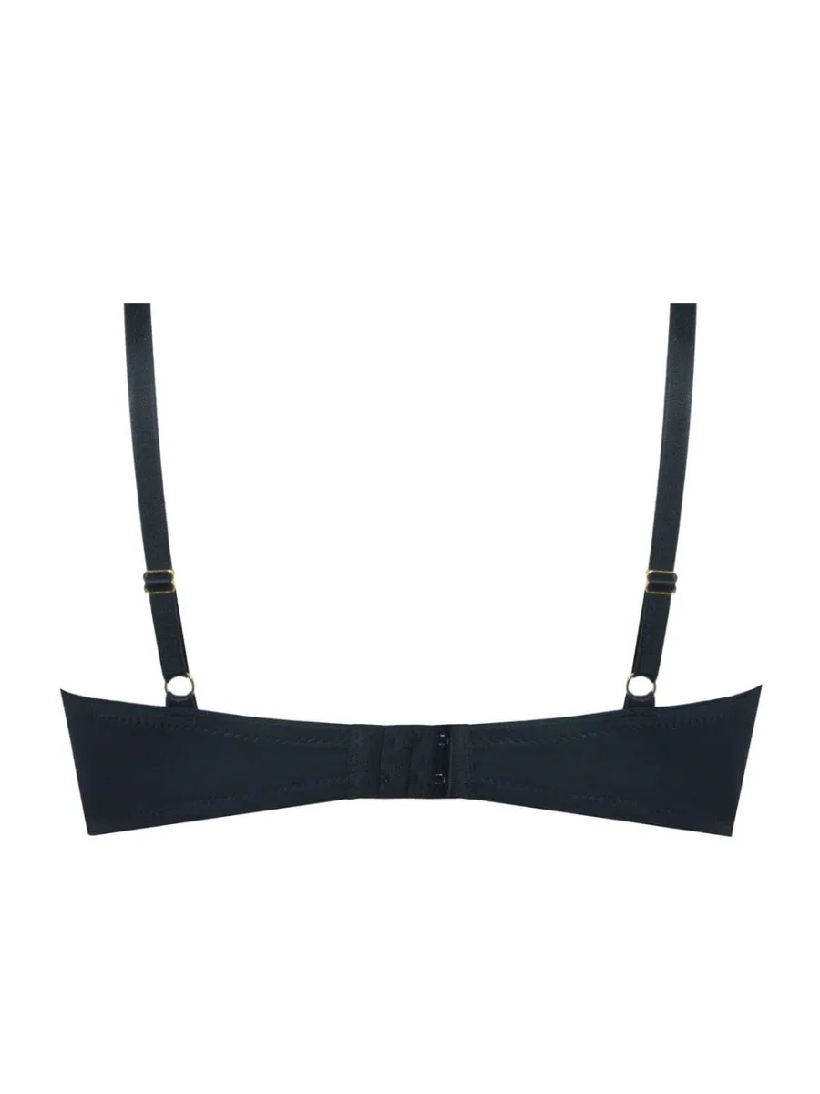 Black Lace Wireless Bra Mefemi Clarisa – Deep Plunge Lift