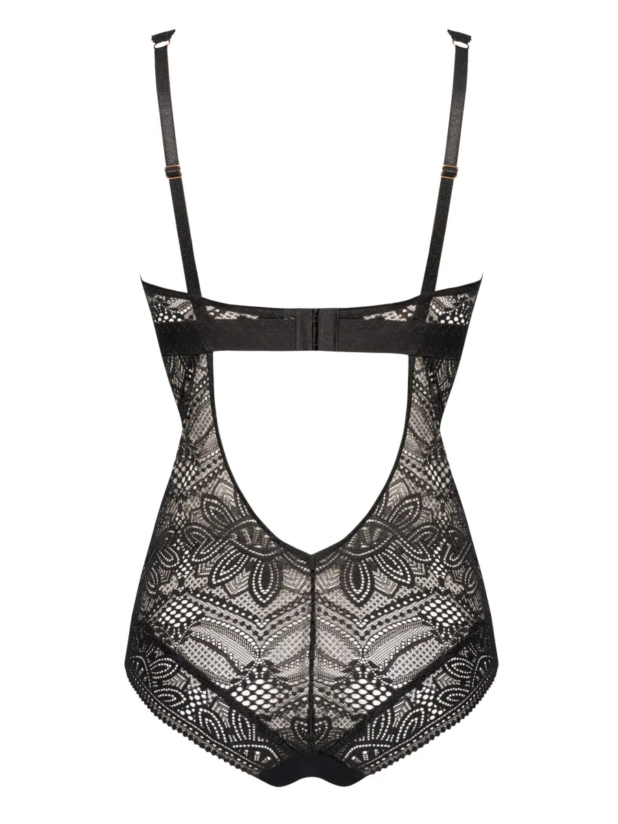 Body aus floraler Spitze Mefemi Desire – Transparente Tattoo-Effekt-Dessous