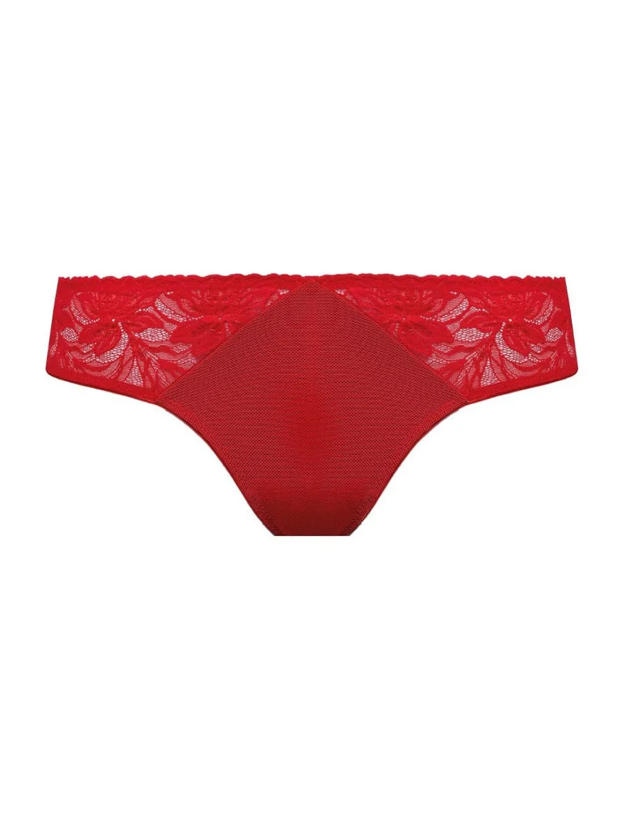 Floral Lace Brazilian Panties Mefemi Laura Red – Bold Romantic Style