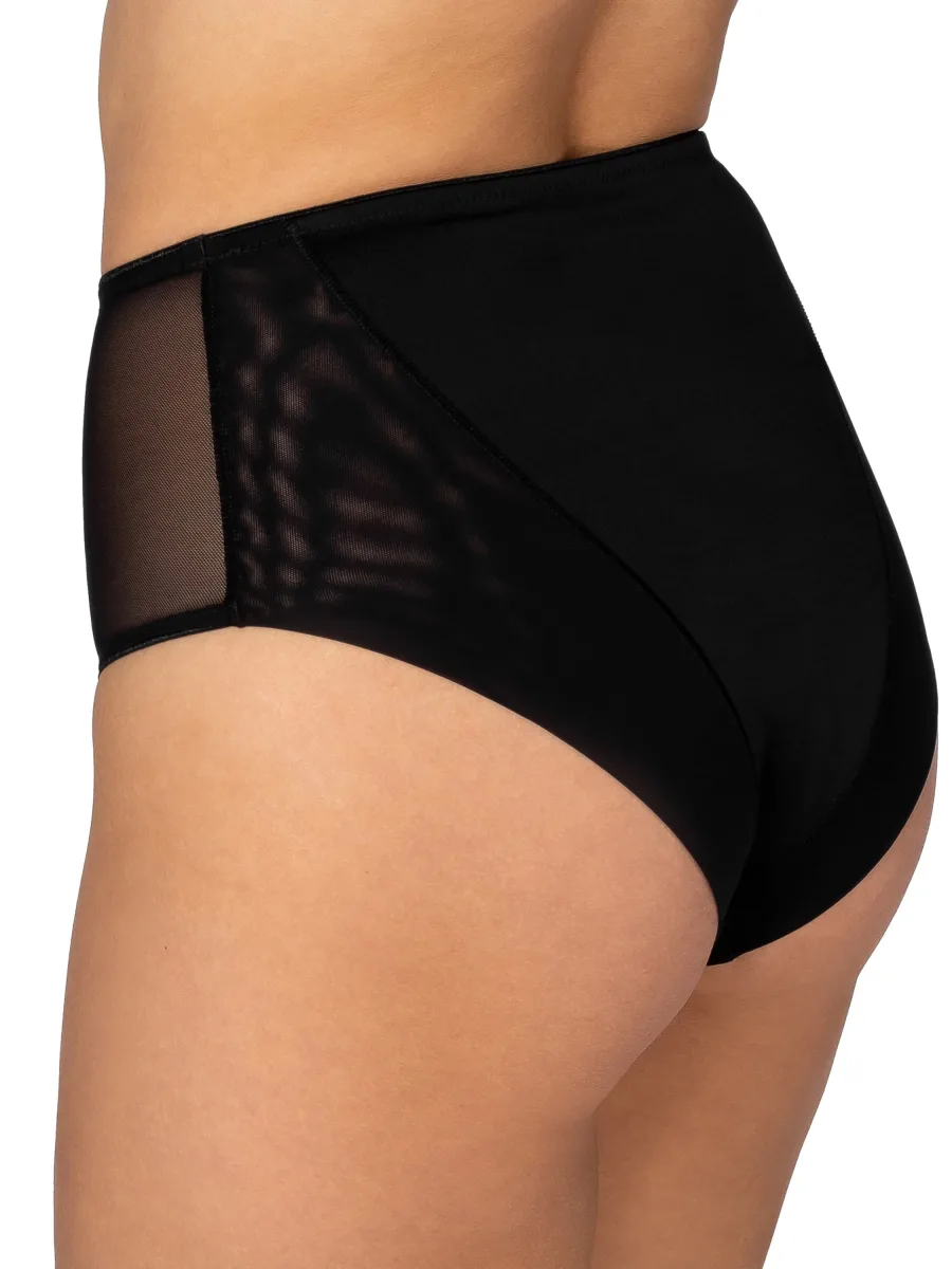 High-Waist Briefs Mefemi Anna II Black – Elegant Mesh Details