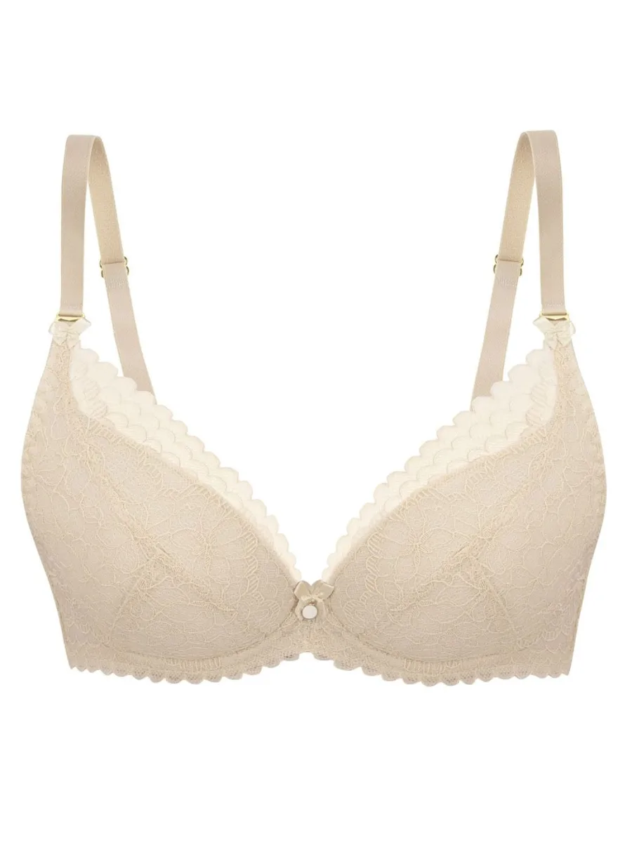 Lace Plunge Push-Up Bra Mefemi Elisabeth – Adjustable Volume