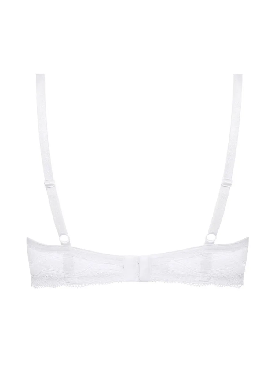 Lace-Trim Push-Up Bra Mefemi Pepite – White Removable Padding