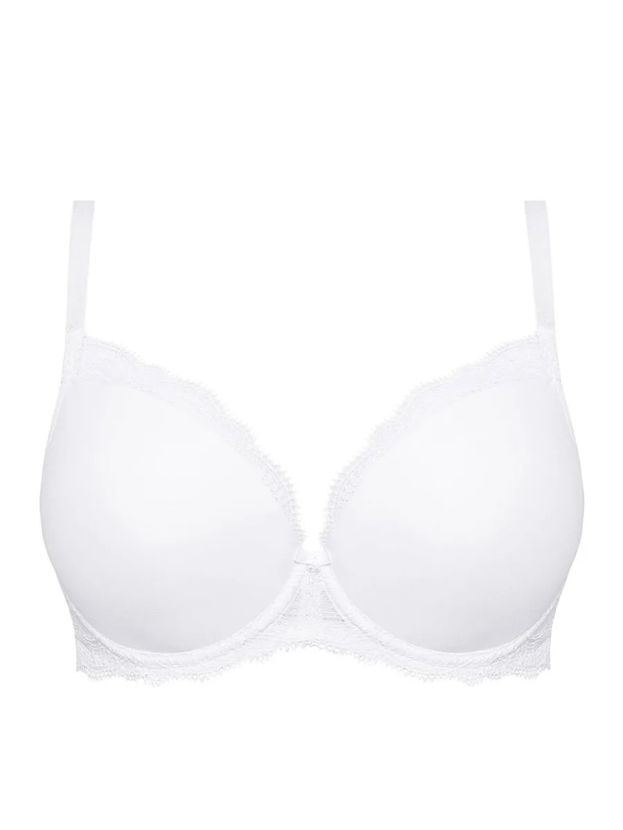 Lace-Trim Push-Up Bra Mefemi Pepite – White Removable Padding
