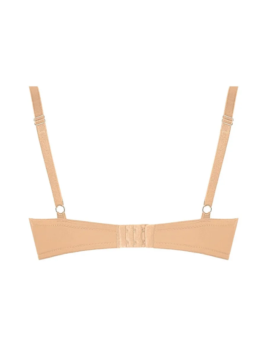 Nude Lace Wireless Push-Up Bra Mefemi Clarisa – Deep Plunge Comfort