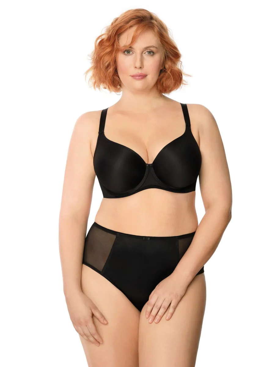Seamless Spacer Bra Mefemi Anna Black – Breathable Minimizer