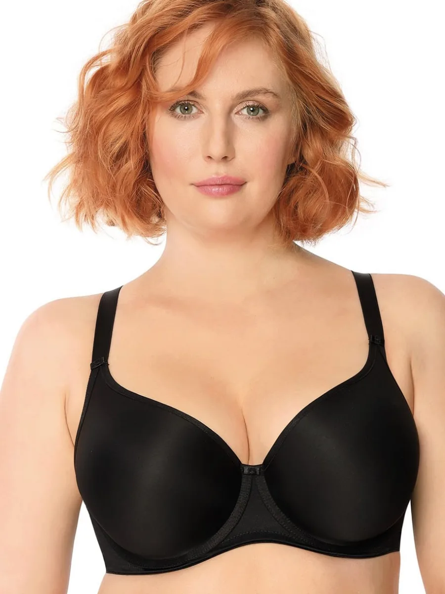 Seamless Spacer Bra Mefemi Anna Black – Breathable Minimizer