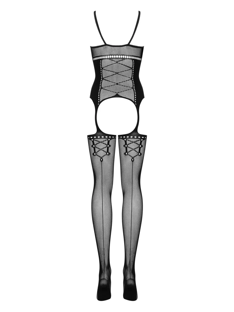 Black Bodystocking Obsessive G314 — Open Crotch