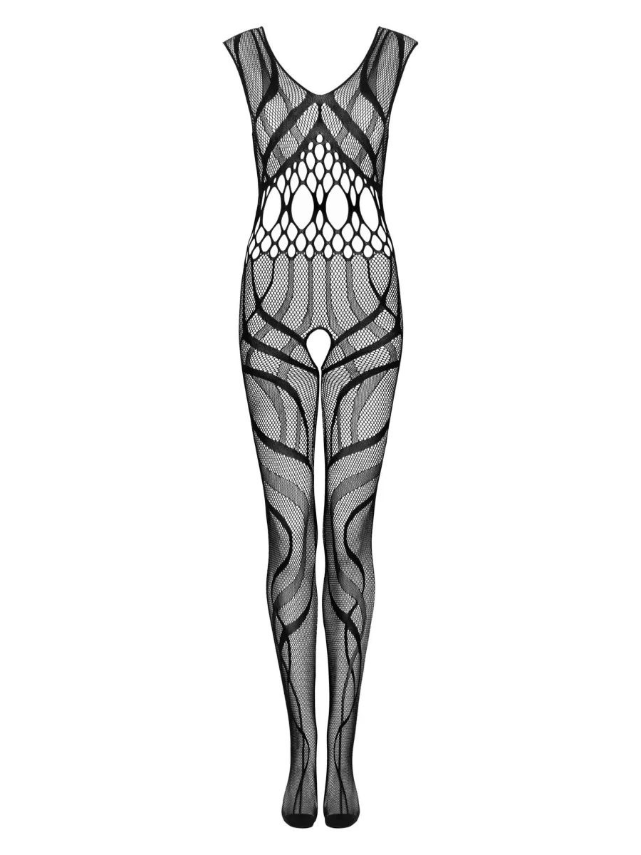 Black Bodystocking Obsessive G328 — Open Crotch