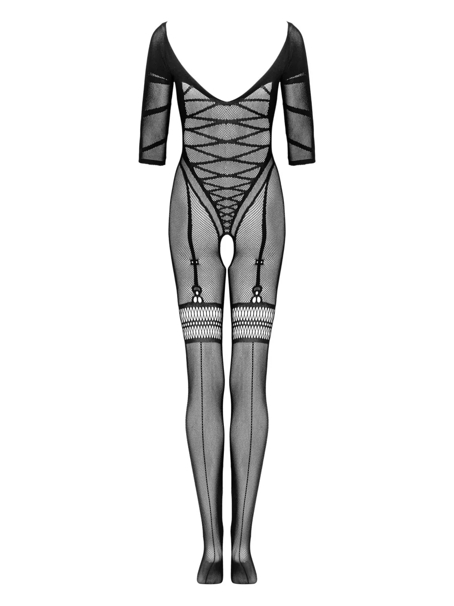 Black Bodystocking Obsessive G329 — Open Crotch