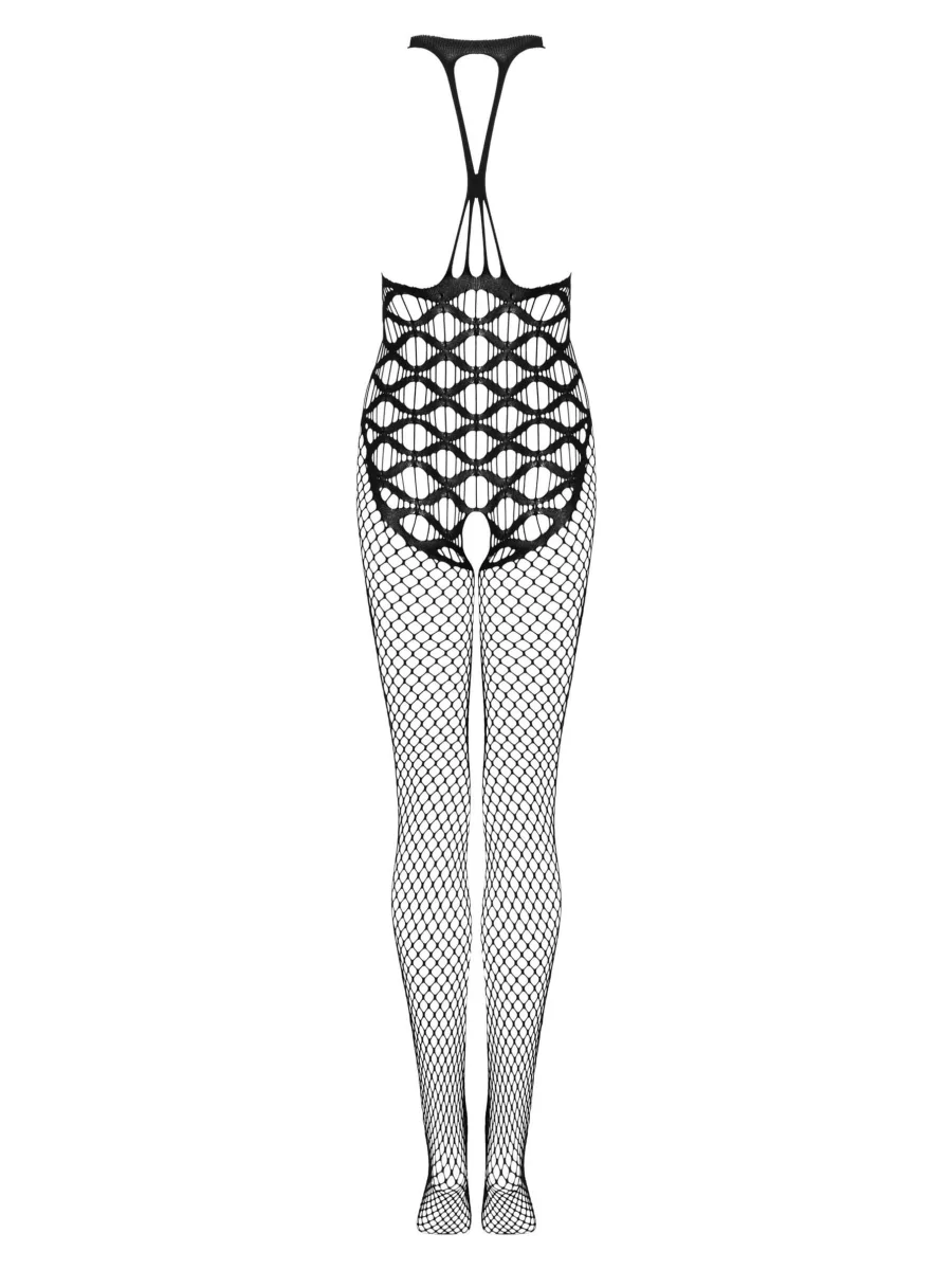 Black Bodystocking Obsessive G332 — Crotchless Mesh