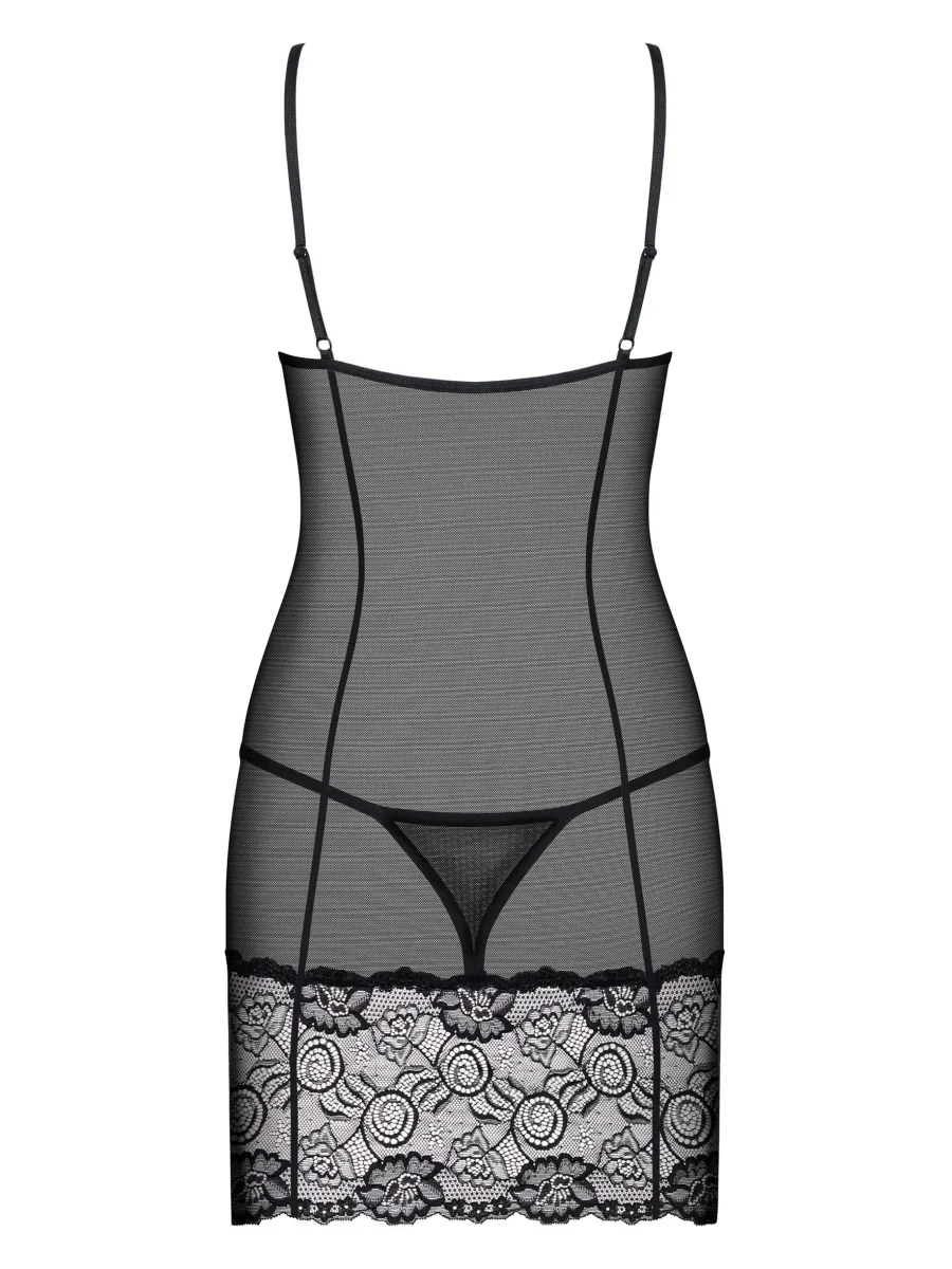 Black Chemise Obsessive Alluria — Underwired Lace