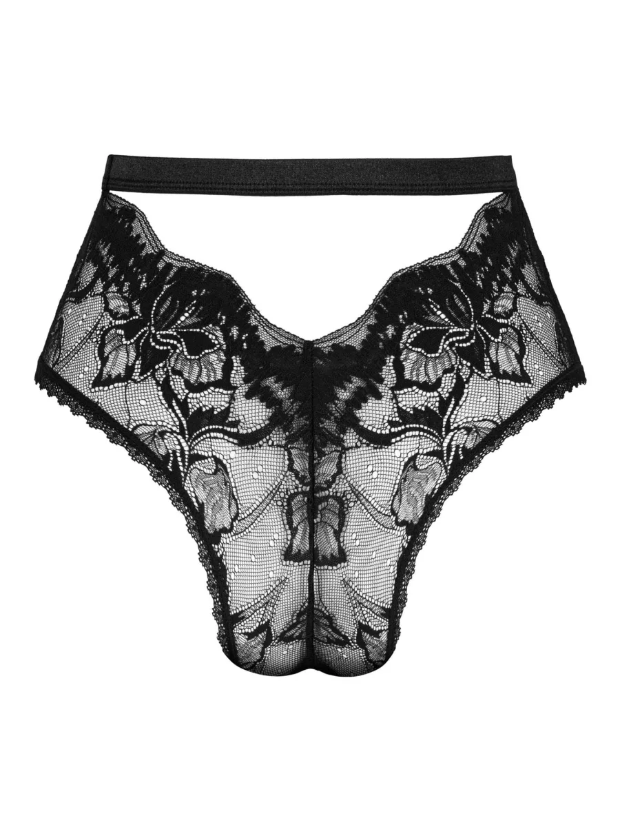 Black High-waisted Panties Obsessive Olvidia — Lace Underwear