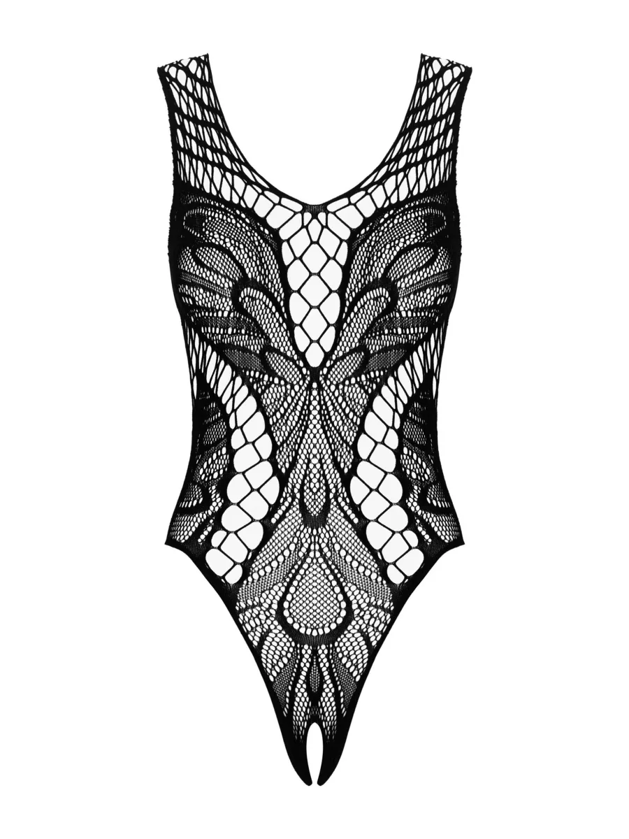 Sinnlicher Netz-Body mit aufregendem Muster und offenem Schritt Obsessive B138
