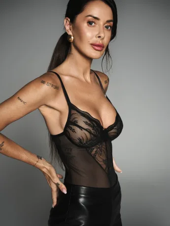 Black Lace Bodysuit Obsessive Exquisite Perisia — Open Access