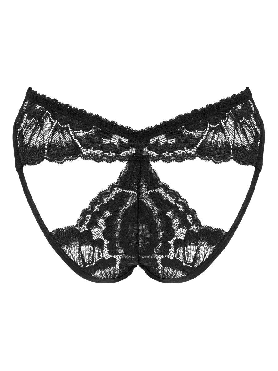 Black Lace Panties Obsessive Alessya — Cutout Back