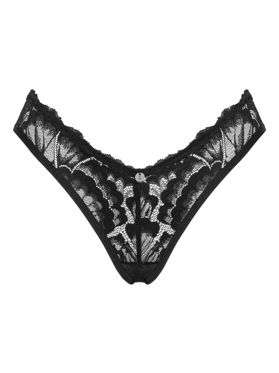 Black Lace Panties Obsessive Alessya — Cutout Back