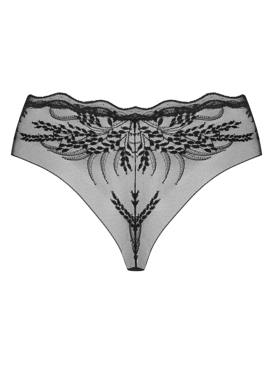 Black Lace Panties Obsessive Exquisite Perisia — High Leg
