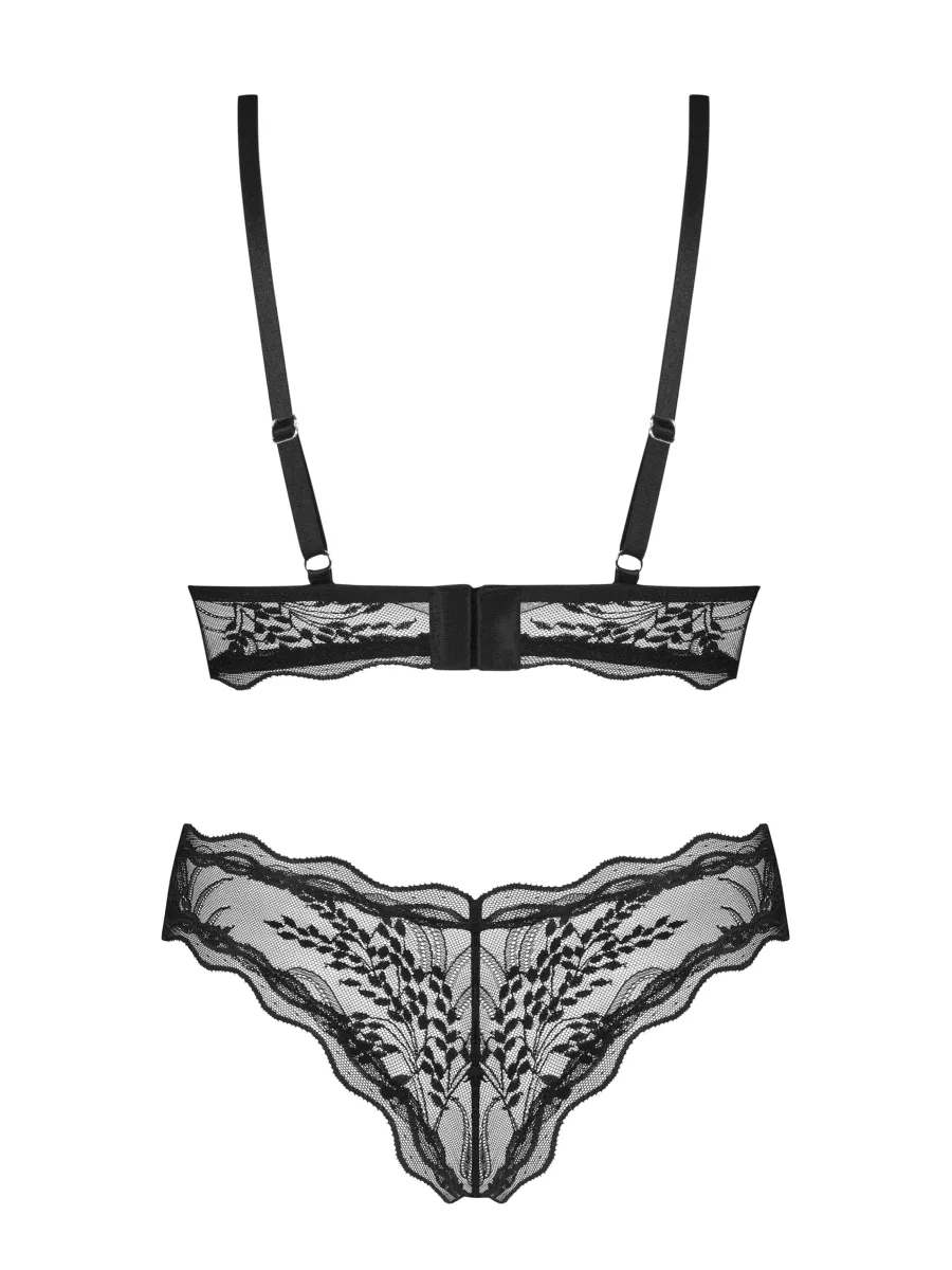 Black Lace Set Obsessive Exquisite Perisia — 2-Piece Lingerie