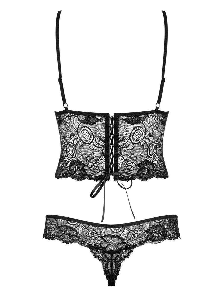 Obsessive Alluria Reizvoller Spitzen-Body mit Schnürung