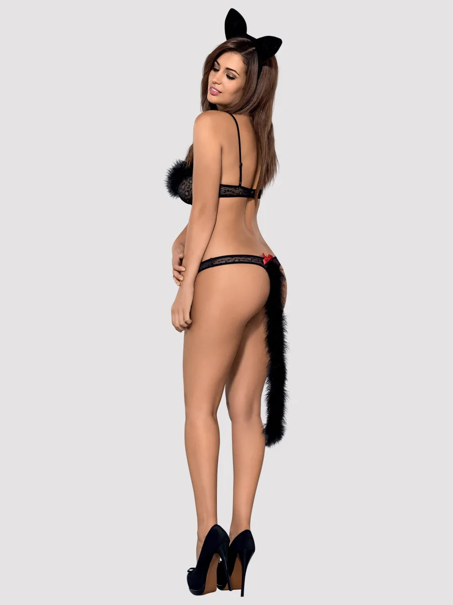 Black Leopard Bodysuit Obsessive Gepardina — Kitty Set
