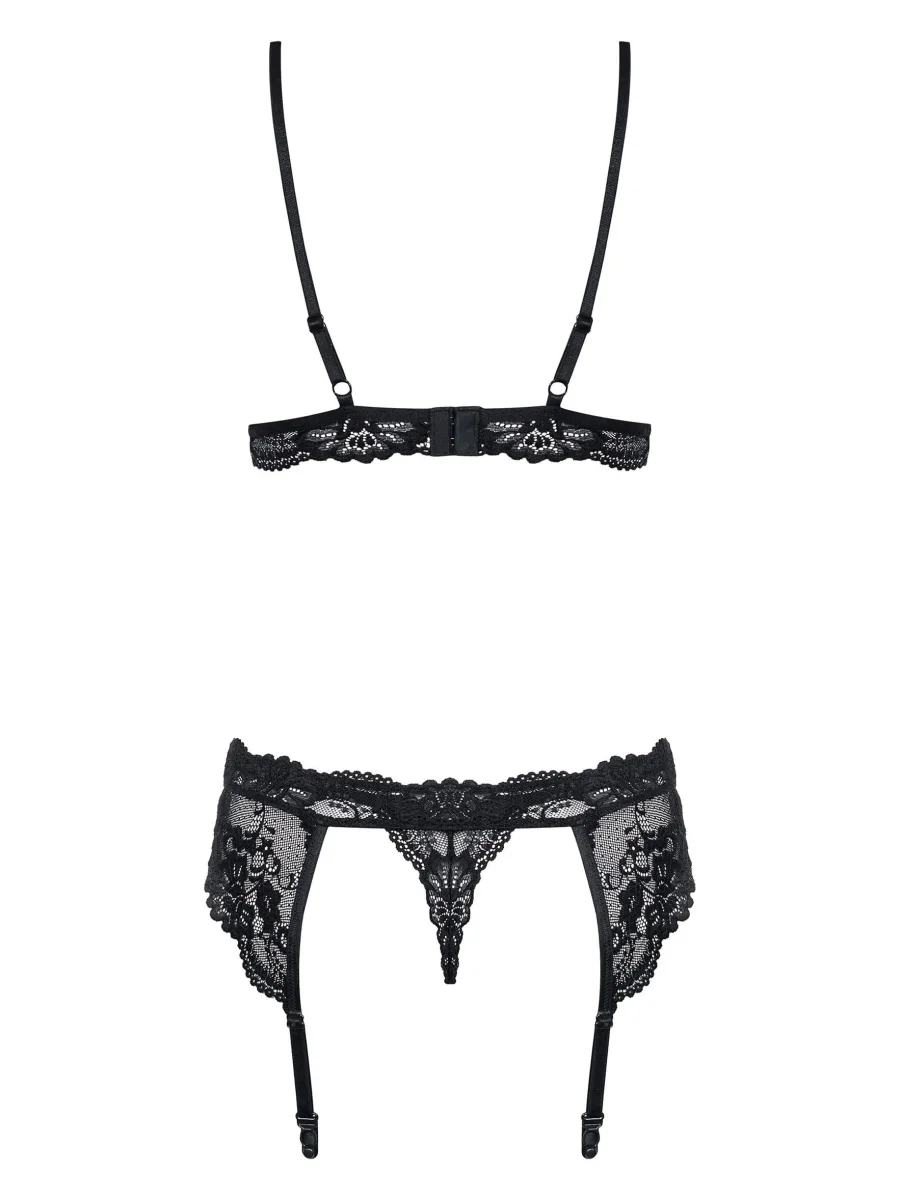 Black Lingerie Set Obsessive 810 — Three Piece