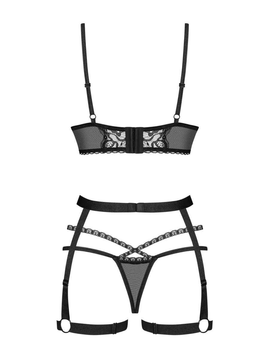 Obsessive Blomentis Verführerisches 3-teiliges Dessous-Set