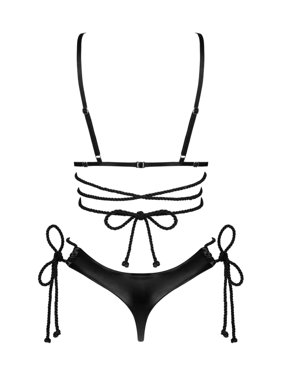 Black Lingerie Set Obsessive Cordellis — Cupless