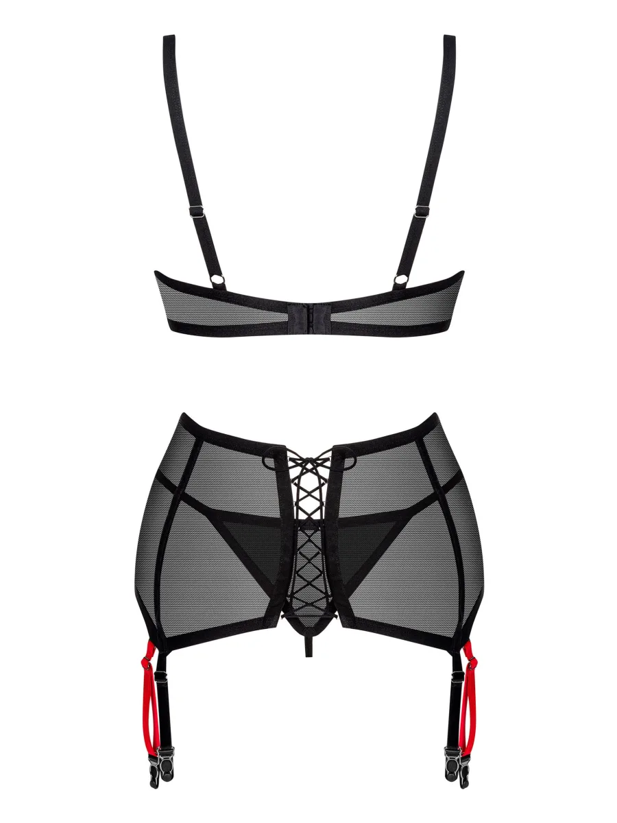 Black Lingerie Set Obsessive Glandez — 3-Piece Set