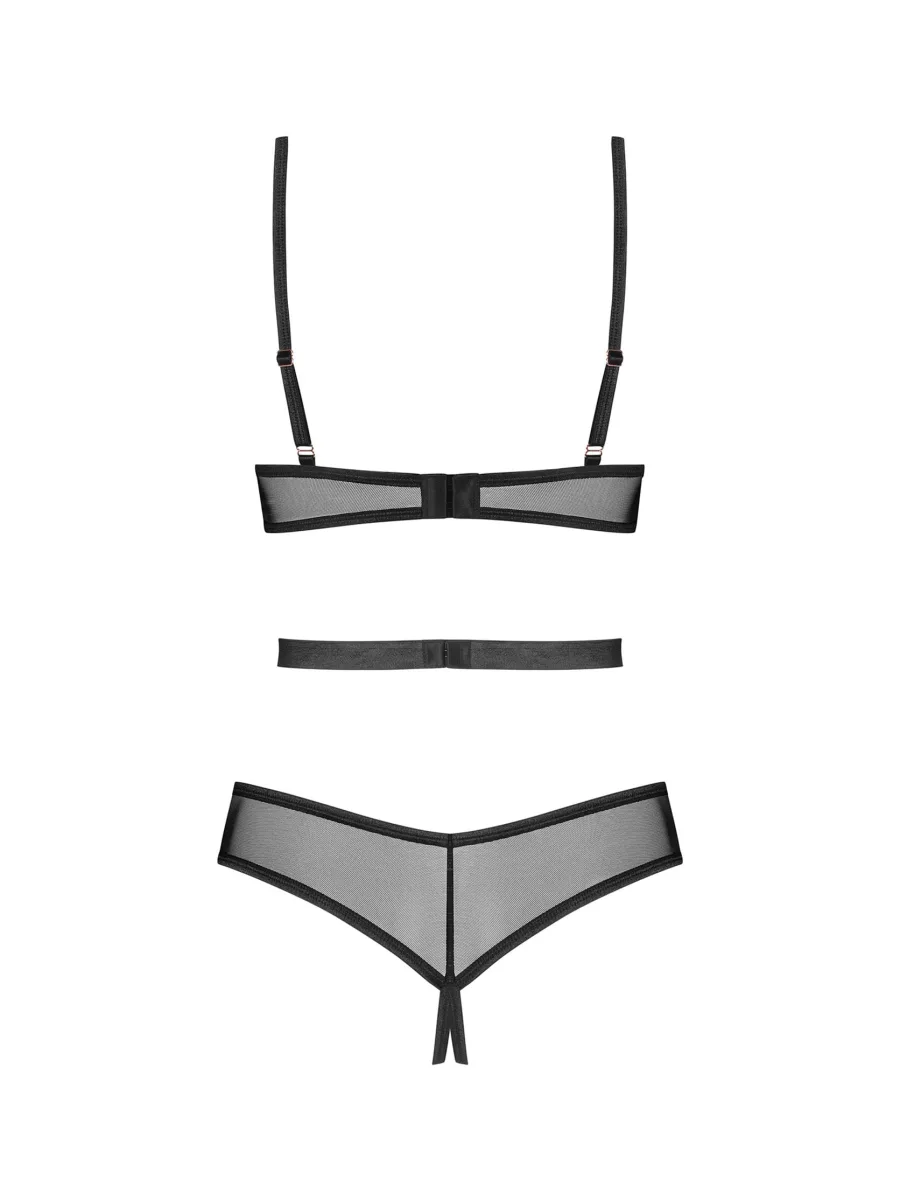 Black Strappy Bodysuit Obsessive Euridia — Open Design
