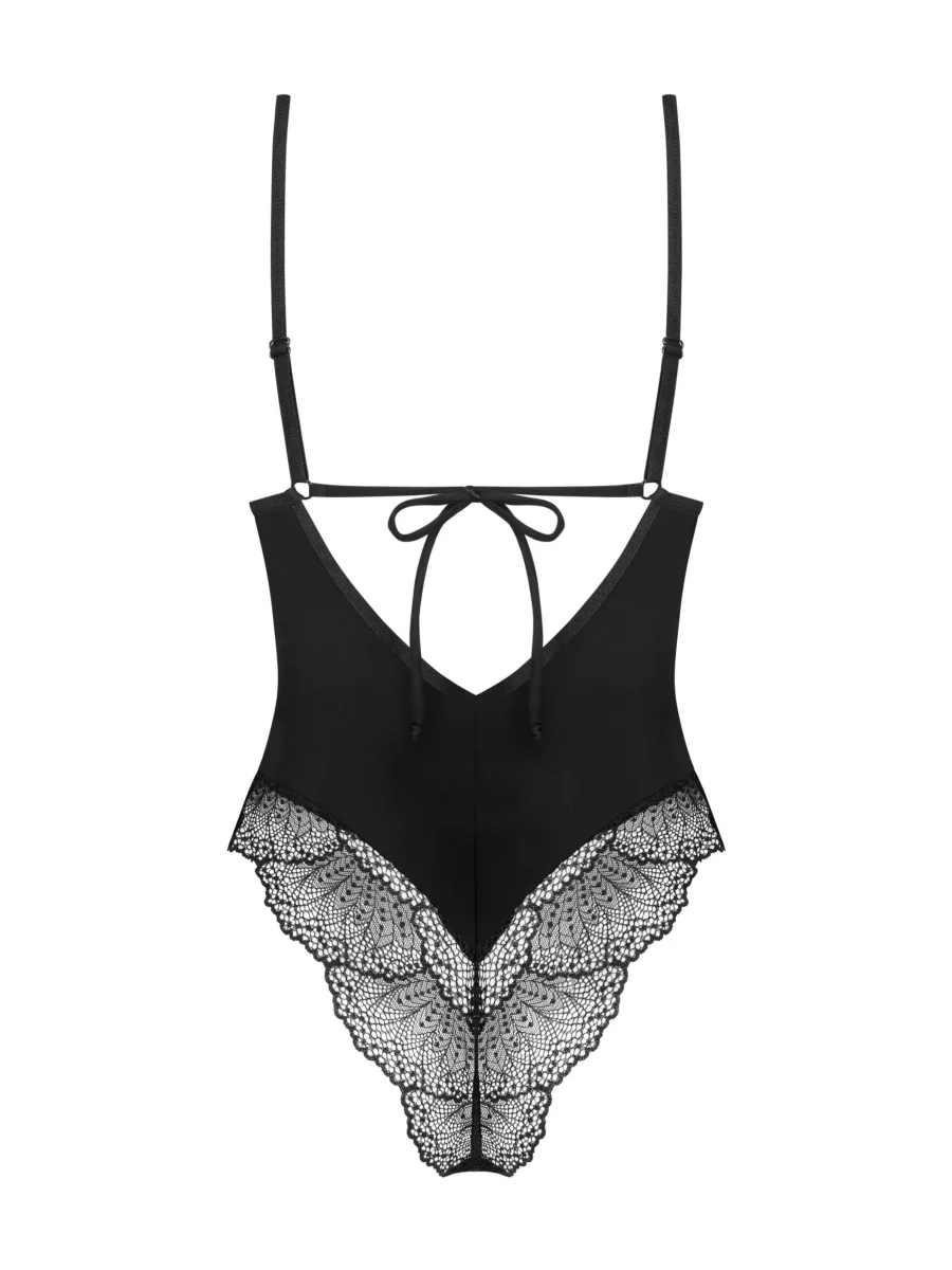 Black Teddy Obsessive Lobellis — Elegant Lace Bodysuit