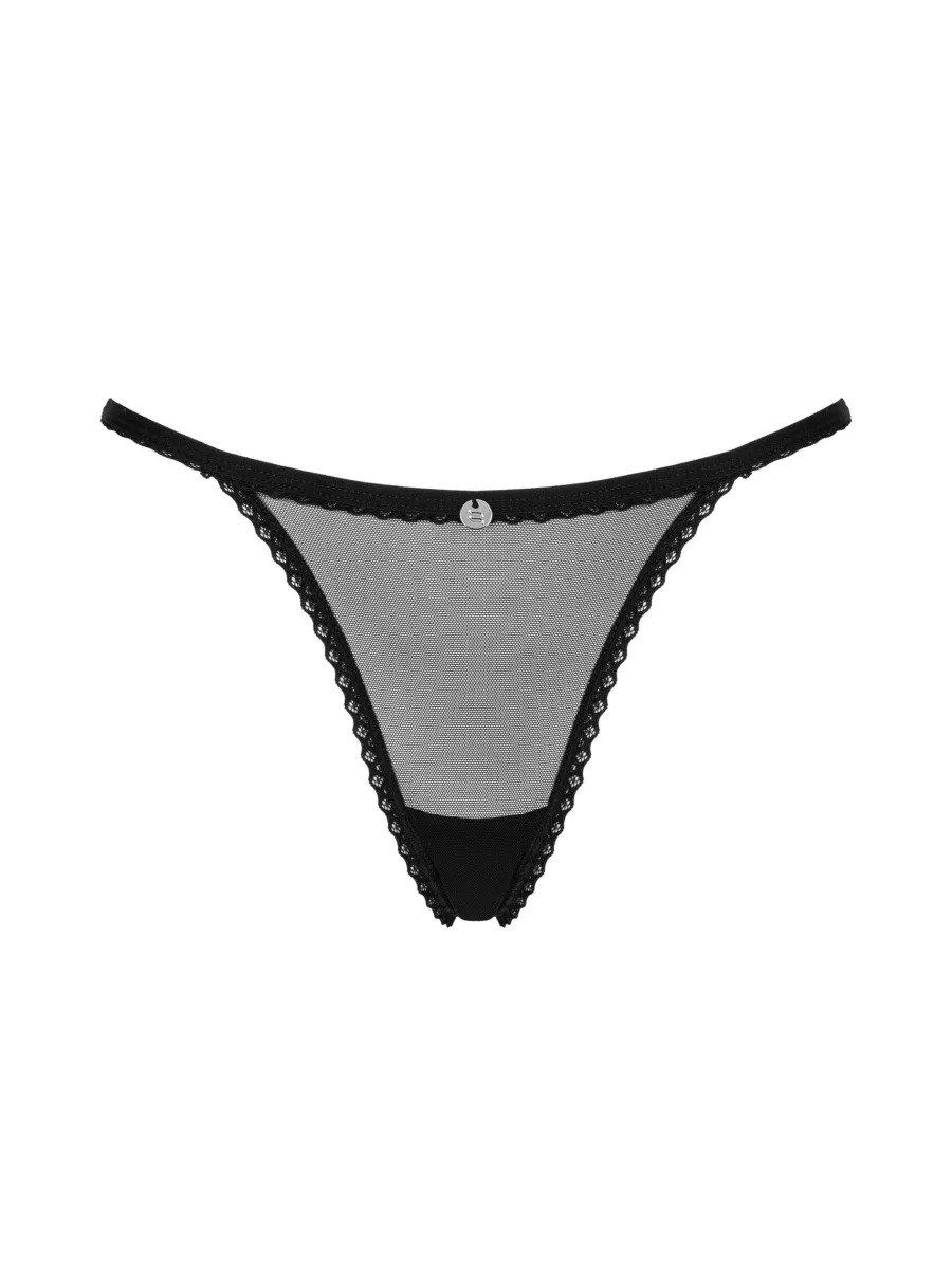 Black Thong Obsessive Celia Noir — Transparent Mesh