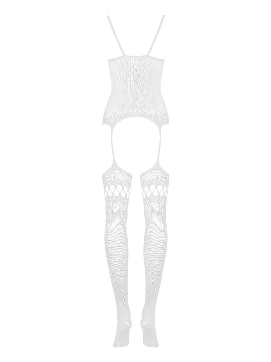Black White Red Bodystocking Obsessive F214 — Lace