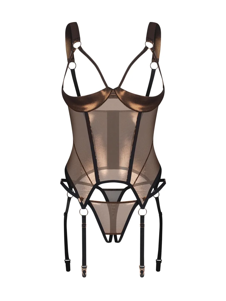 Bronze Lingerie Set Obsessive Soranna — Shimmer