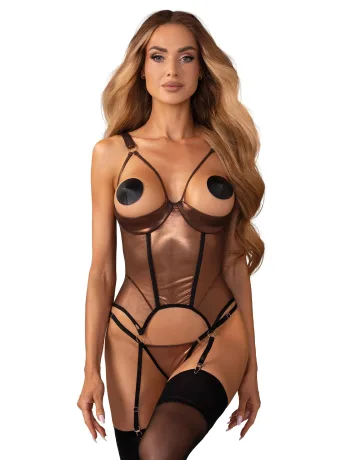 Bronze Lingerie Set Obsessive Soranna — Shimmer