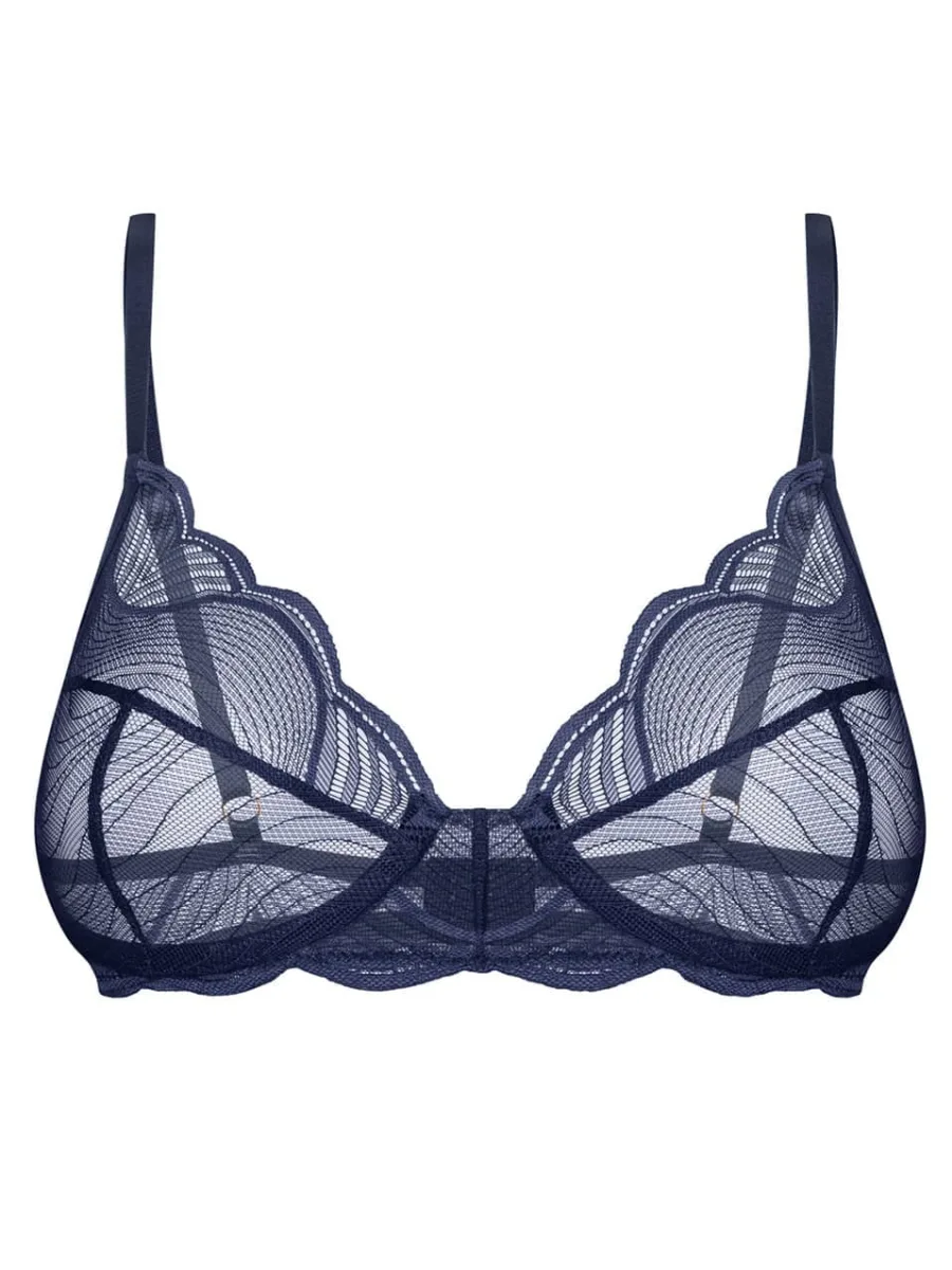 Dunkelblauer BH MP Blue — Spitzendetails