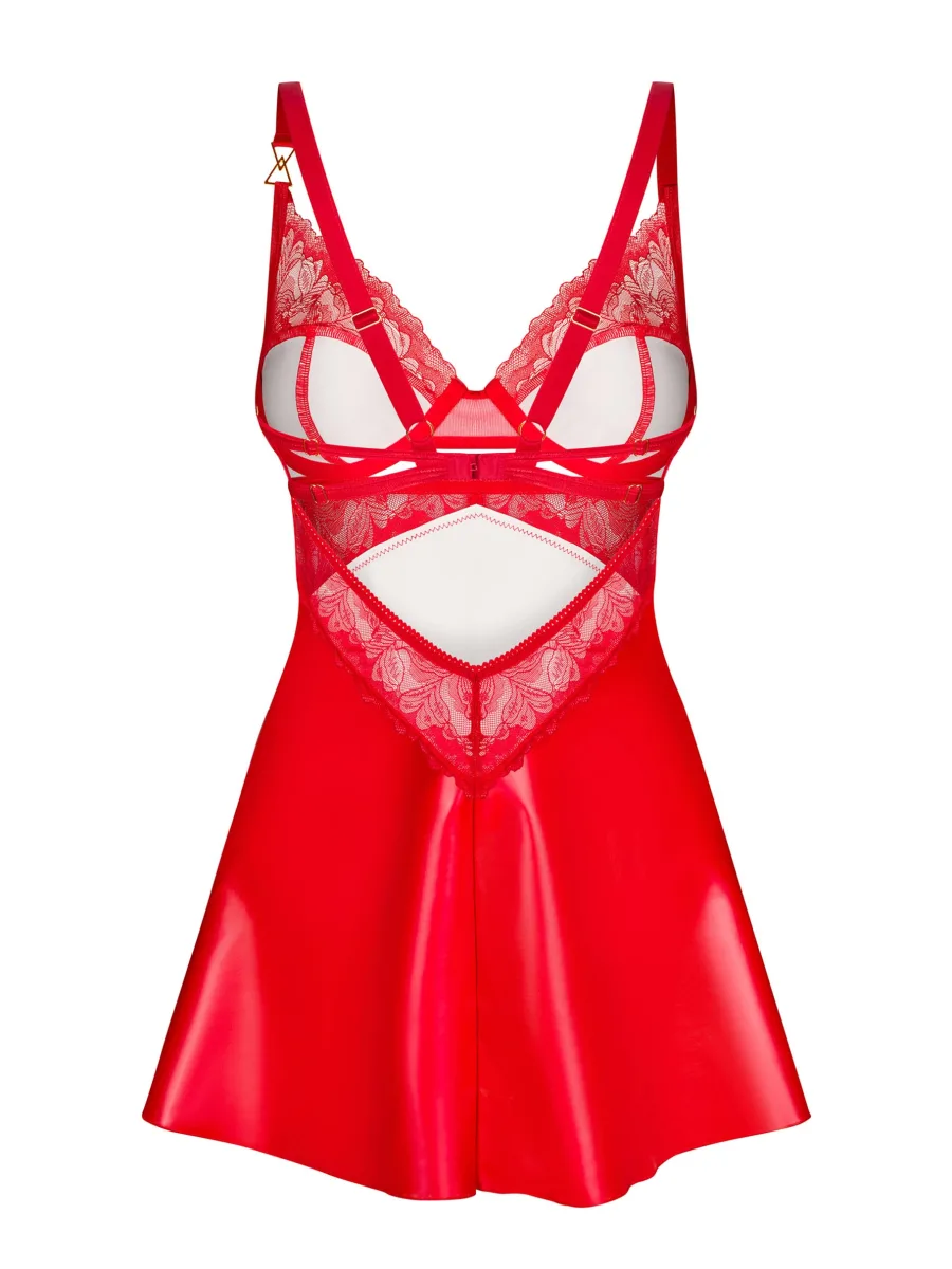 Red Babydoll and Thong Set Obsessive Aliosa