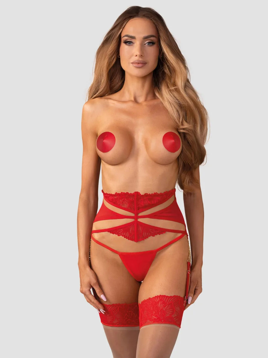 Red Garter Belt Obsessive Matildea — Cutout Design