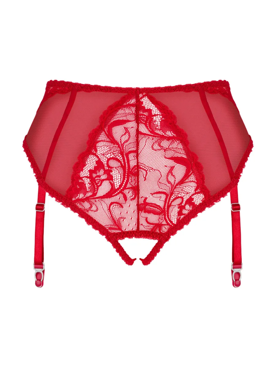 Red Garter Panty Obsessive Dagmarie — Open Crotch