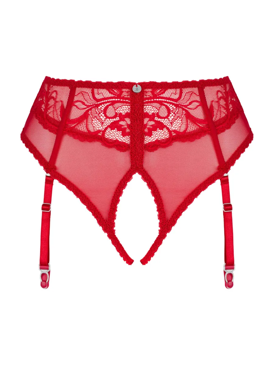 Red Garter Panty Obsessive Dagmarie — Open Crotch