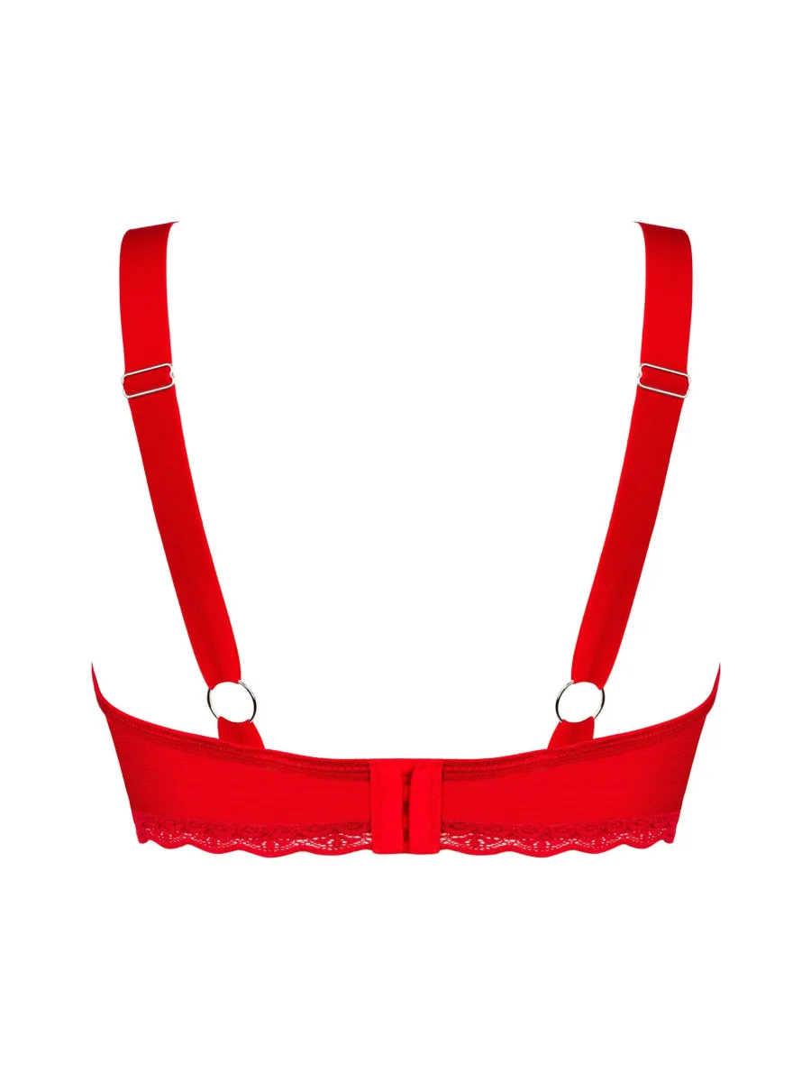 Red Lace Bra Obsessive Belovya — Underwired